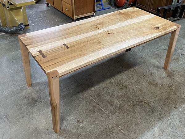 The Curly Maple Bookmatch Wood Table