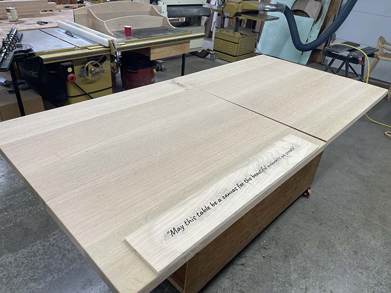 White Oak Plank Table photo 5